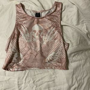 Shein Skelton head shirt size small